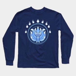 Kitsune Blue Flame Long Sleeve T-Shirt